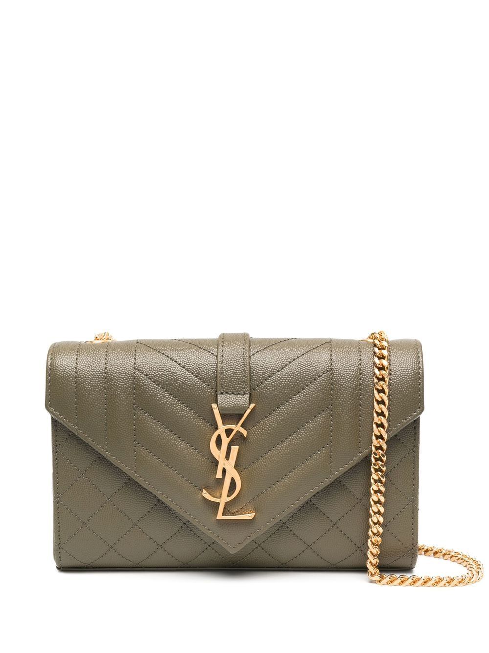 Luxury Saint Laurent Women's Ysl Bo Mng Envel S Grain D.pou in V.kaky/V.kaky/V.kaky | 600195BOW913344