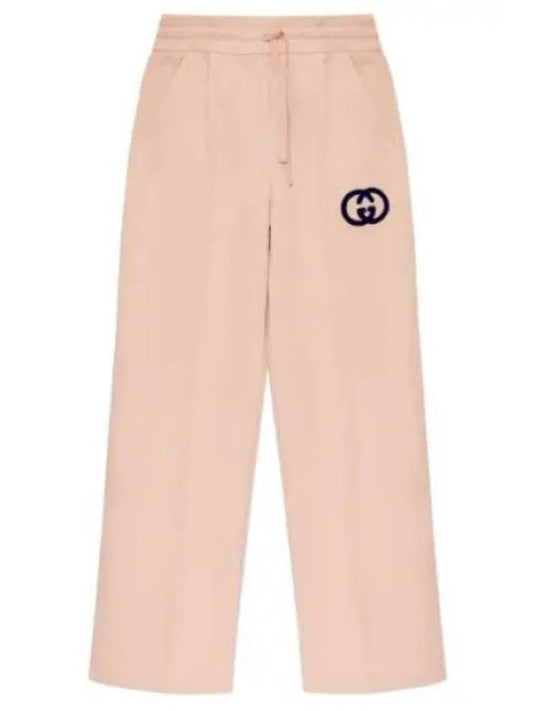 Luxury Gucci Trending 2025 Cotton Jersey Track Pans Soft Pink