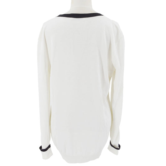 Luxury Chanel logo-buttons V-neck cardigan #44