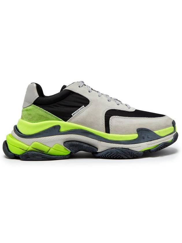 Luxury Balenciaga Triple S Low Top Sneakers Grey Yellow