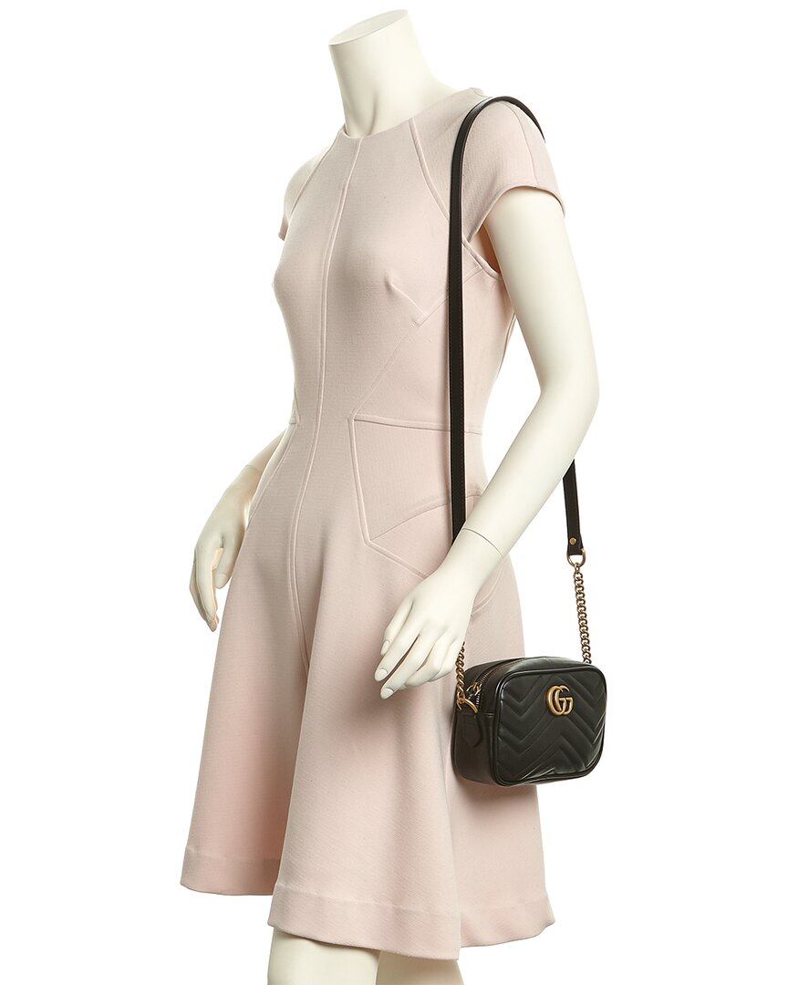 Luxury Gucci Trending 2025 GG Marmont Mini Matelasse Leather Crossbody Camera Bag