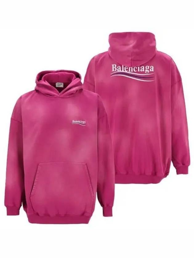 Luxury Balenciaga Political Campaign Oversized Fit Hoodie Pink