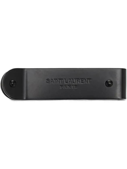 Luxury Saint Laurent ID Money Metal Clip Black