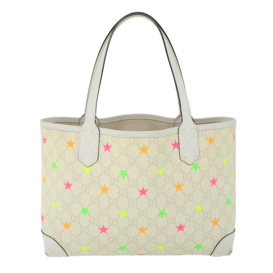 Luxury Gucci GG Canvas Star Tote Bag PVC Leather White 309499 ep1600