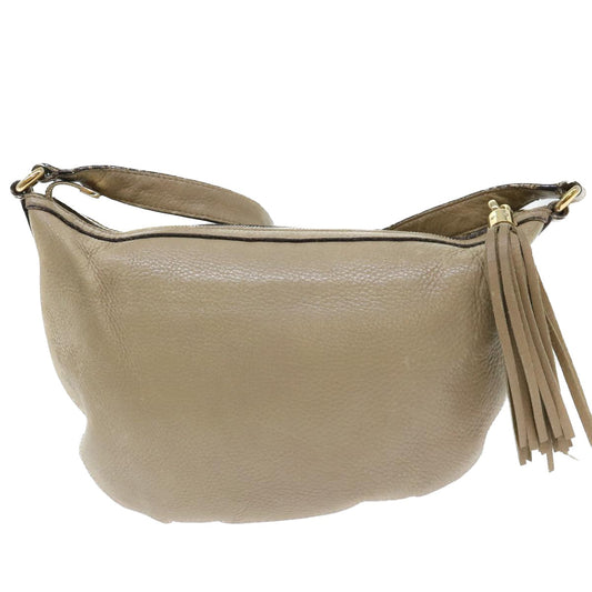 Luxury Gucci Soho Shoulder Bag Leather Beige 308361 ep1663