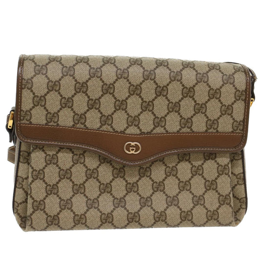Luxury Gucci GG Canvas Shoulder Bag PVC Leather Beige 001 113 6165 ep1762
