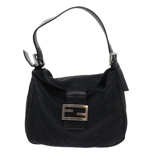 Luxury FendiMamma Baguette Shoulder Bag Nylon Blackep1775