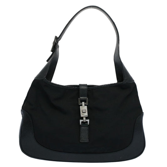 Luxury Gucci Jackie Shoulder Bag Nylon Leather Black 001 3306 3444 ep1862