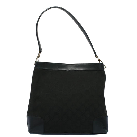 Luxury Gucci GG Canvas Shoulder Bag Leather Black 001 4231 2123 ep1880