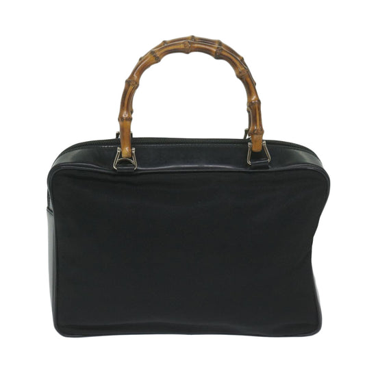 GUCCI Bamboo Hand Bag Nylon Black 000 0538 ep2884