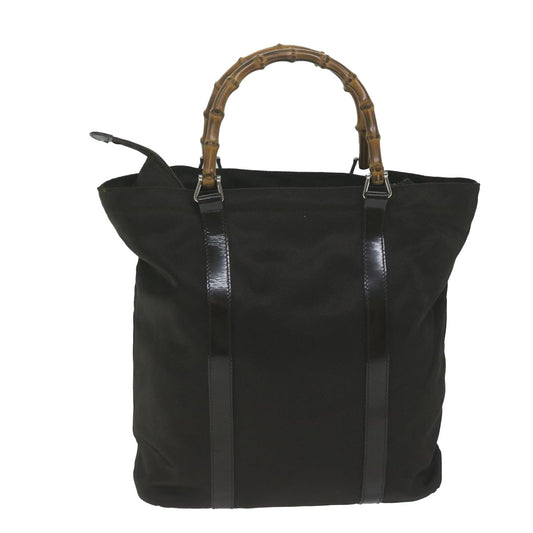 GUCCI Bamboo Hand Bag Nylon Brown 000 3754 0508 ep2964