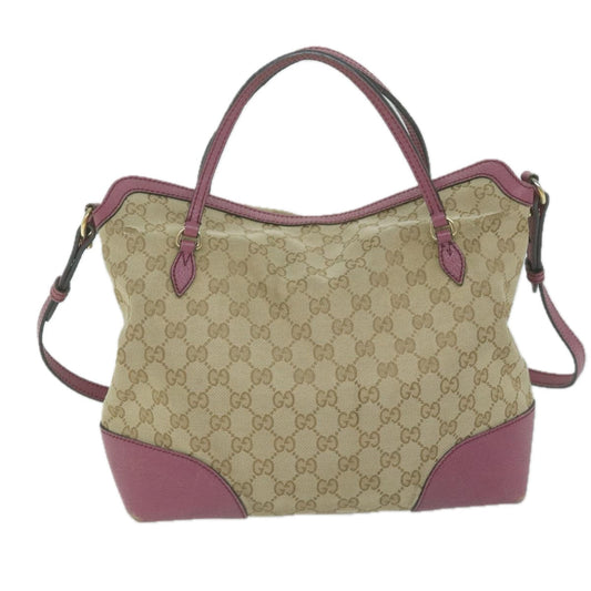 GUCCI GG Canvas Hand Bag 2way Beige 353120 ep3011