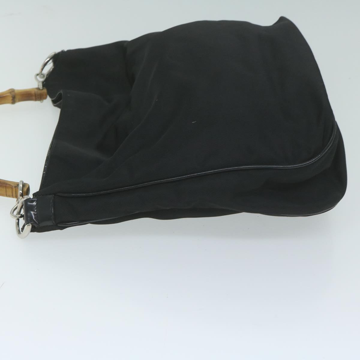 GUCCI Bamboo Shoulder Bag Nylon 2way Black 001 2113 1577 ep3037