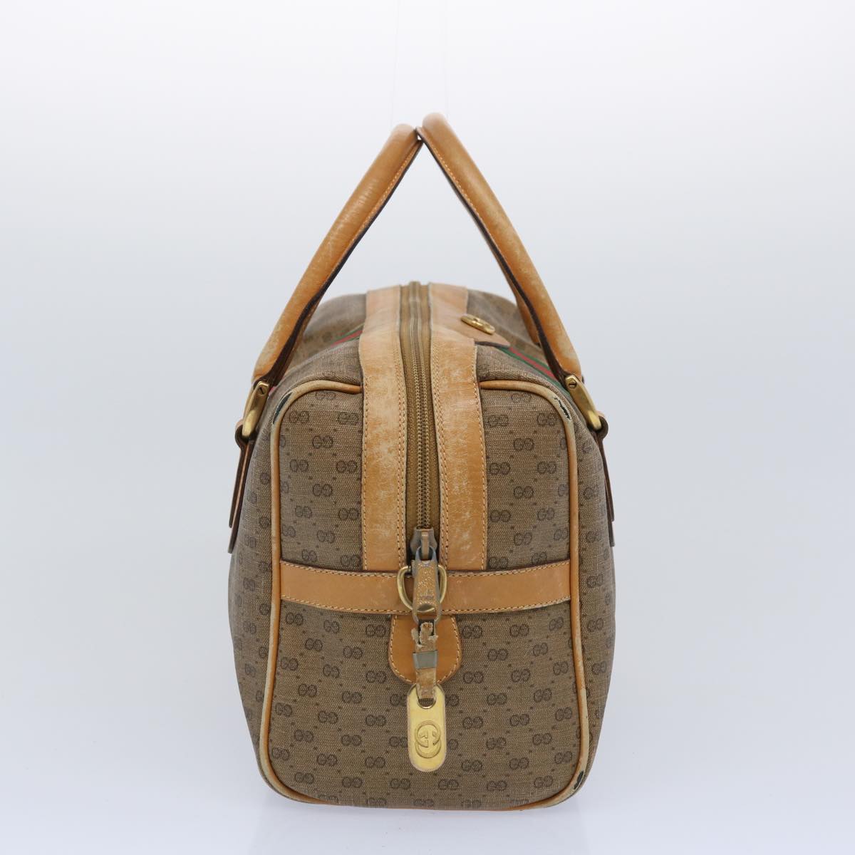 GUCCI Micro GG Supreme Web Sherry Line Boston Bag Beige 002 58 4422 ep3060