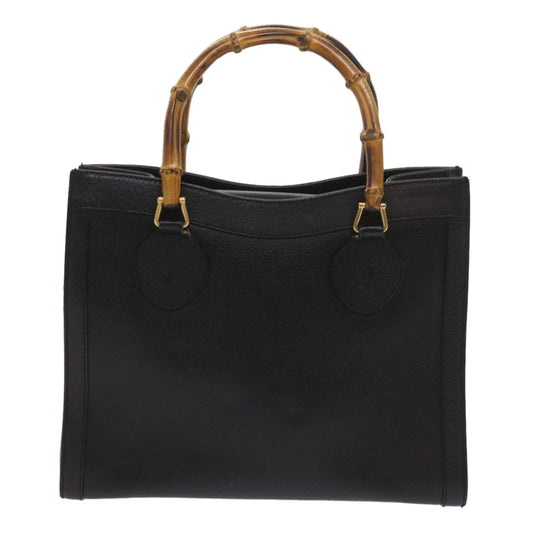 GUCCI Bamboo Hand Bag Leather Black 002 1186 0260 ep3068