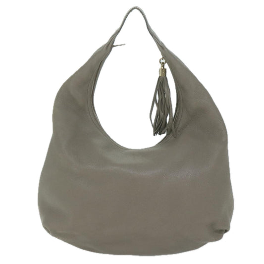 GUCCI Soho Shoulder Bag Leather Gray 282304 ep3131