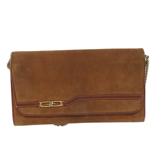 GUCCI Clutch Bag Suede Brown ep3145
