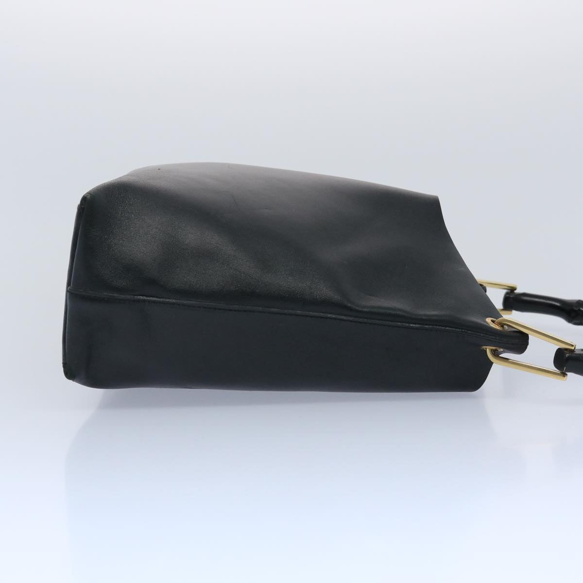 GUCCI Bamboo Shoulder Bag Leather Black 001 2113 1577 ep3182