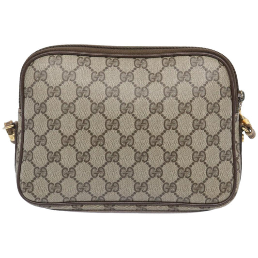 GUCCI GG Supreme Shoulder Bag PVC Beige ep3229