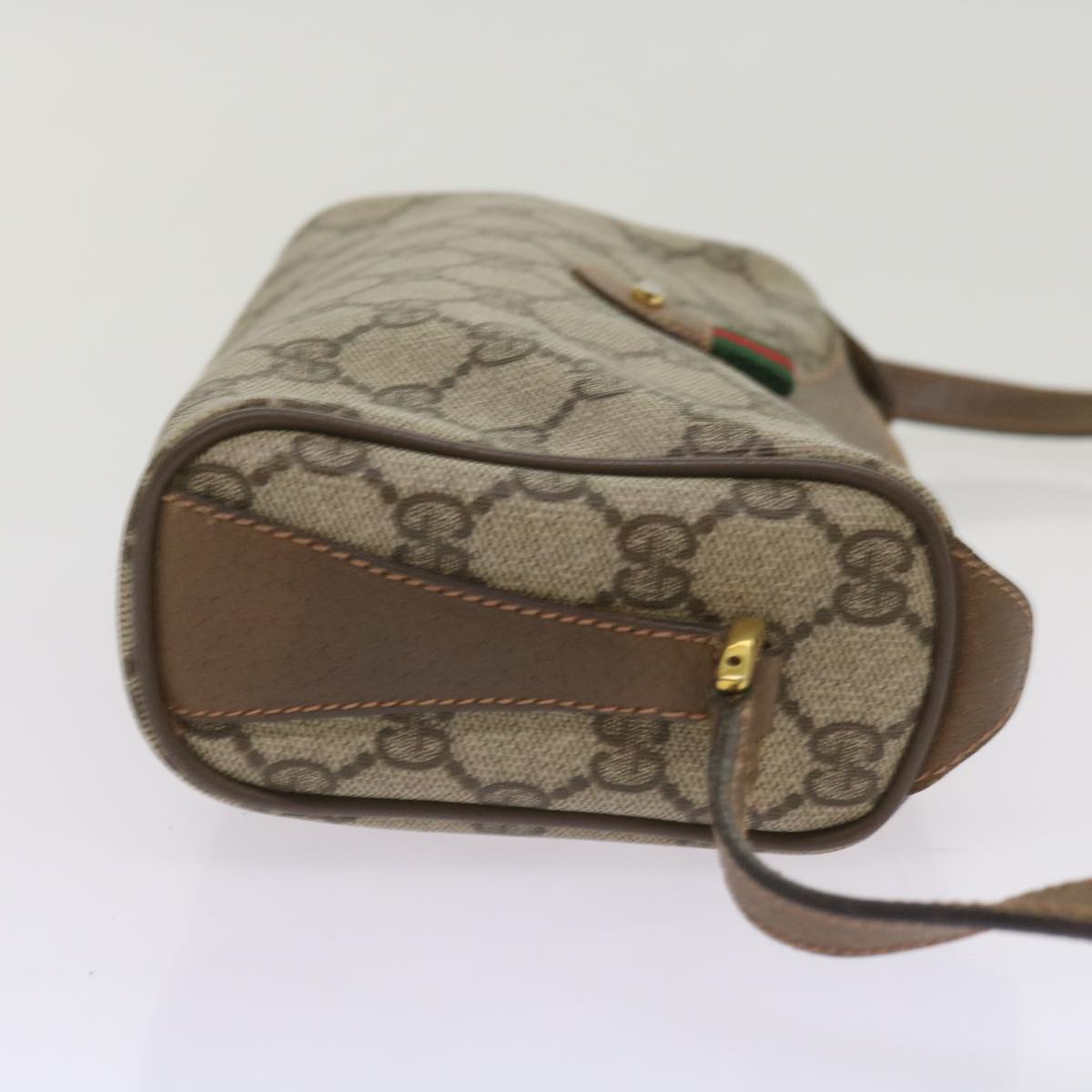 GUCCI GG Supreme Web Sherry Line Shoulder Bag PVC Beige 89 02 018 ep3292