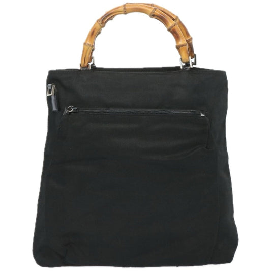 GUCCI Bamboo Hand Bag Nylon Black 002 3754 0506 ep3367