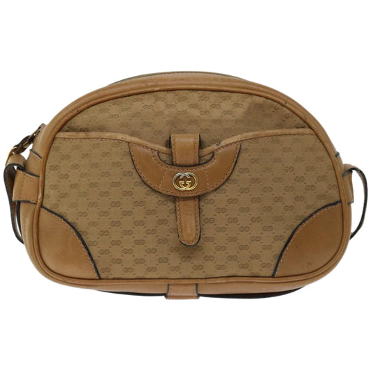 GUCCI Micro GG Canvas Shoulder Bag Beige ep3382