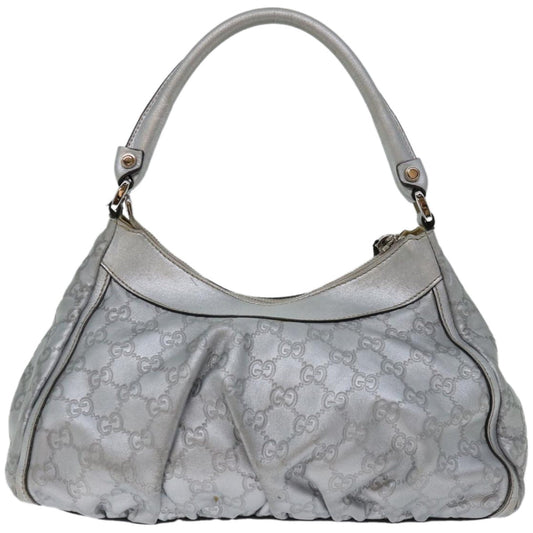 GUCCI GG Canvas Guccissima Hand Bag Silver 190525 ep3397