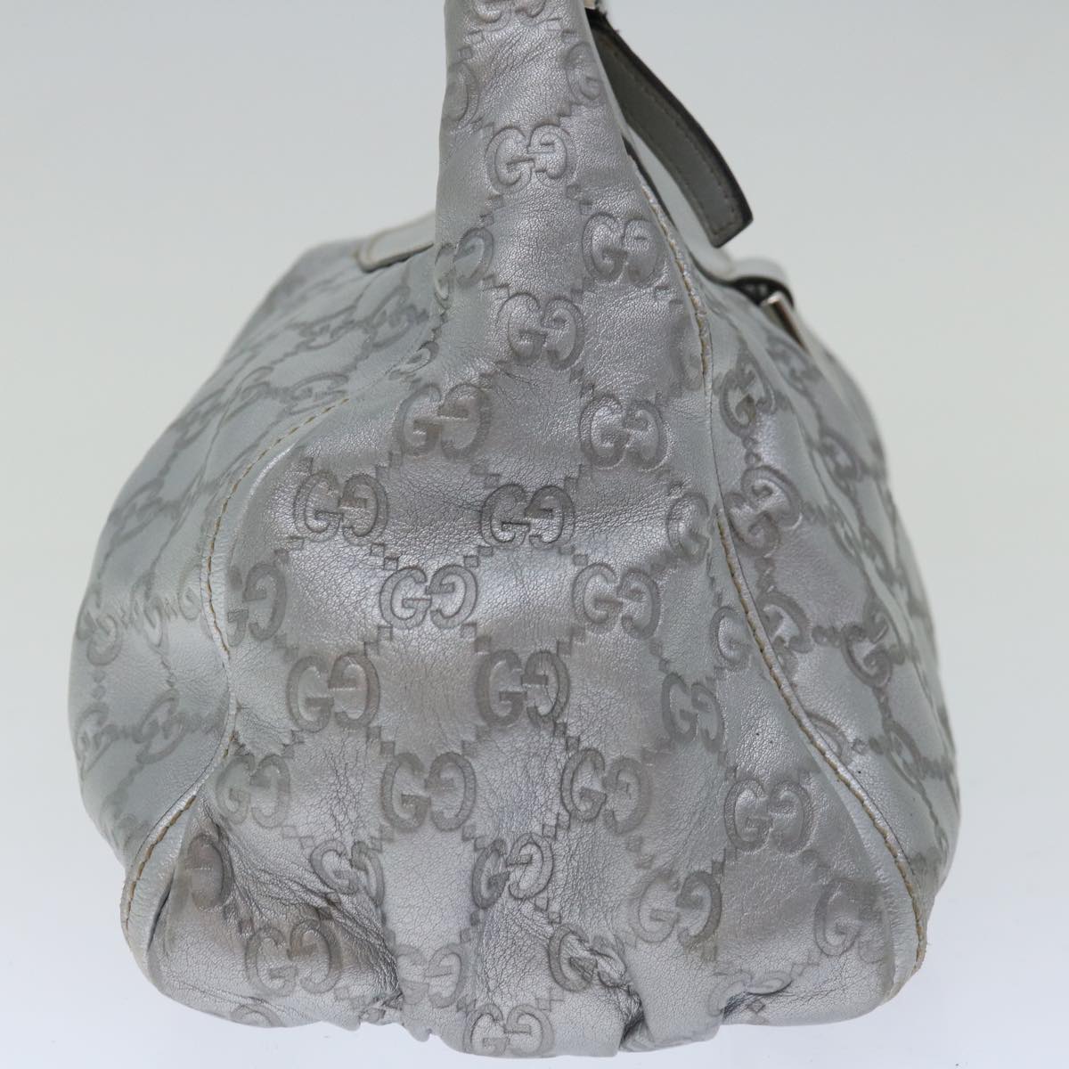 GUCCI GG Canvas Guccissima Hand Bag Silver 190525 ep3397
