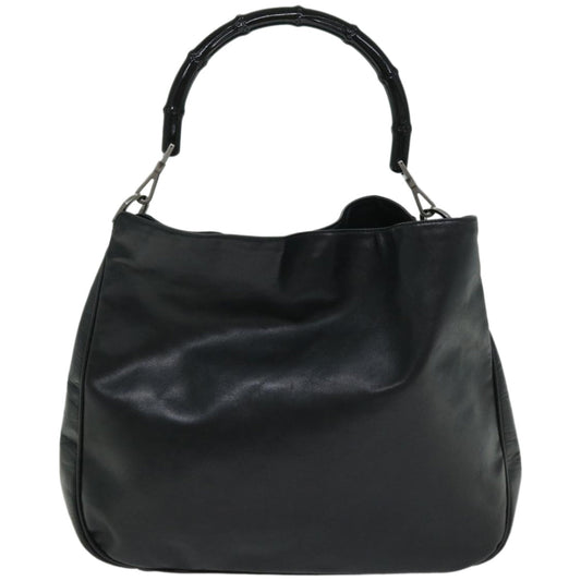 GUCCI Bamboo Hand Bag Leather Black 001 1577 2404 ep3430