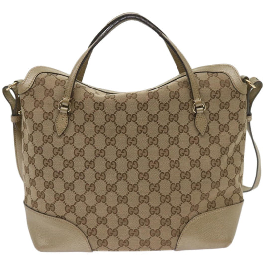GUCCI GG Canvas Tote Bag 2way Beige 353120 ep3497