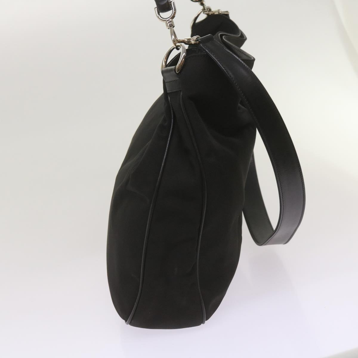 GUCCI Bamboo Shoulder Bag Canvas 2way Black 001 1577 1781 ep3539