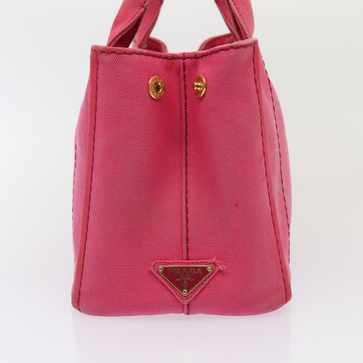 Luxury Prada Canapa PM Hand Bag Canvas 2way Pink ep4923