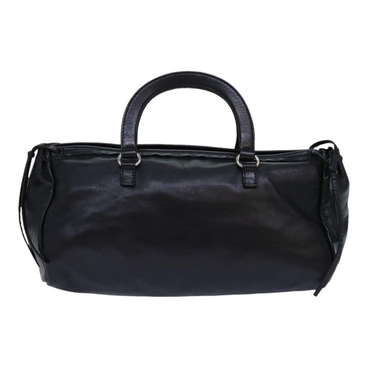 Luxury Prada Hand Bag Leather Black Silver ep5185