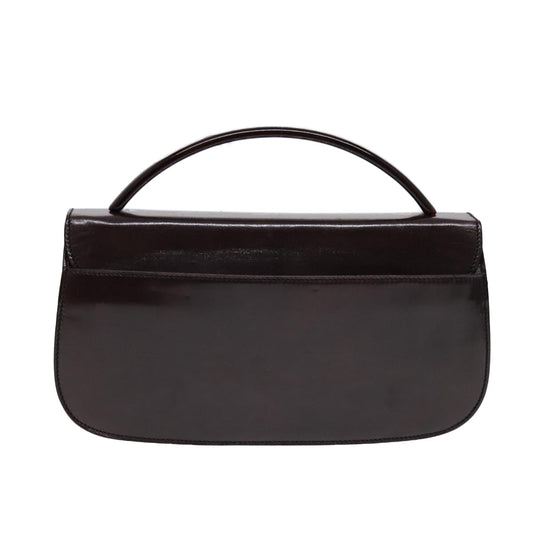Luxury Prada Hand Bag Leather Silver Brown ep5375