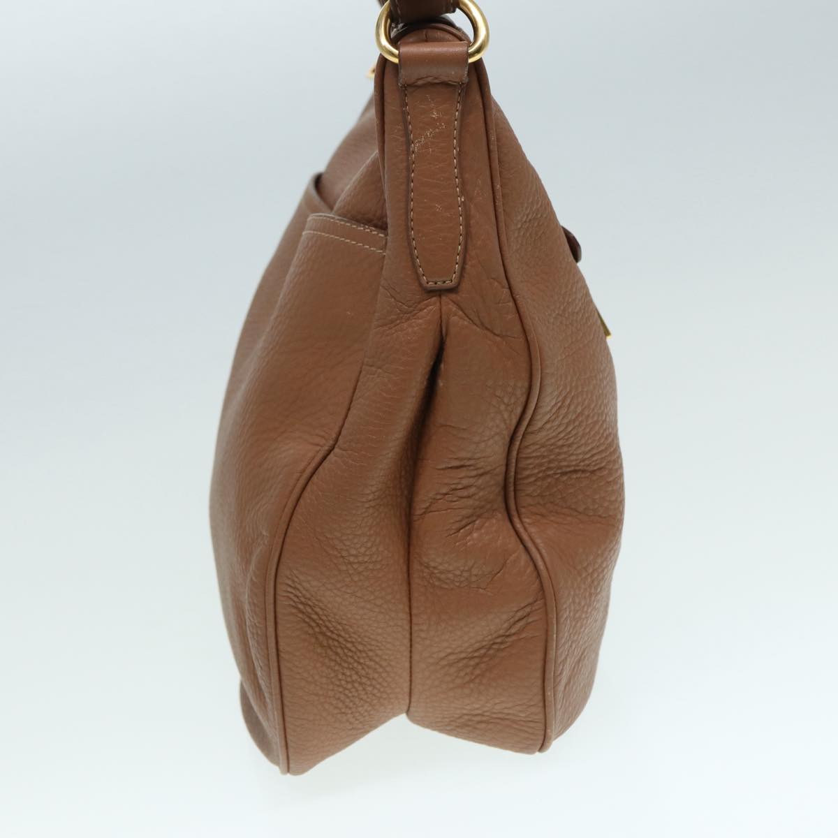 Luxury Prada Shoulder Bag Leather Gold Brown ep5379