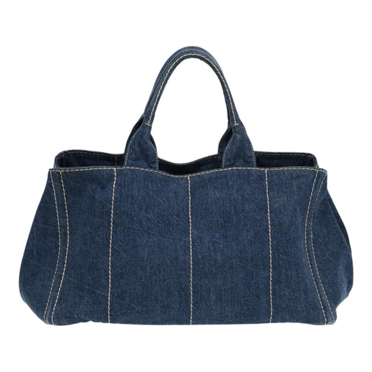 Luxury Prada Canapa GM Hand Bag Denim Blue Gold ep5385