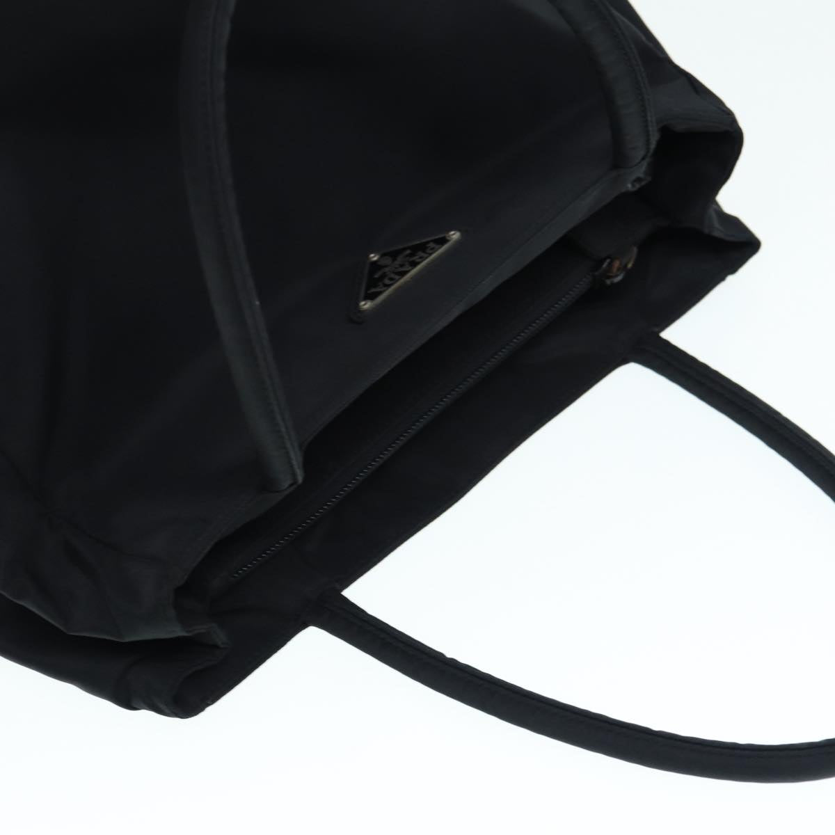 Luxury Prada Tote Bag Nylon Silver Black ep5400