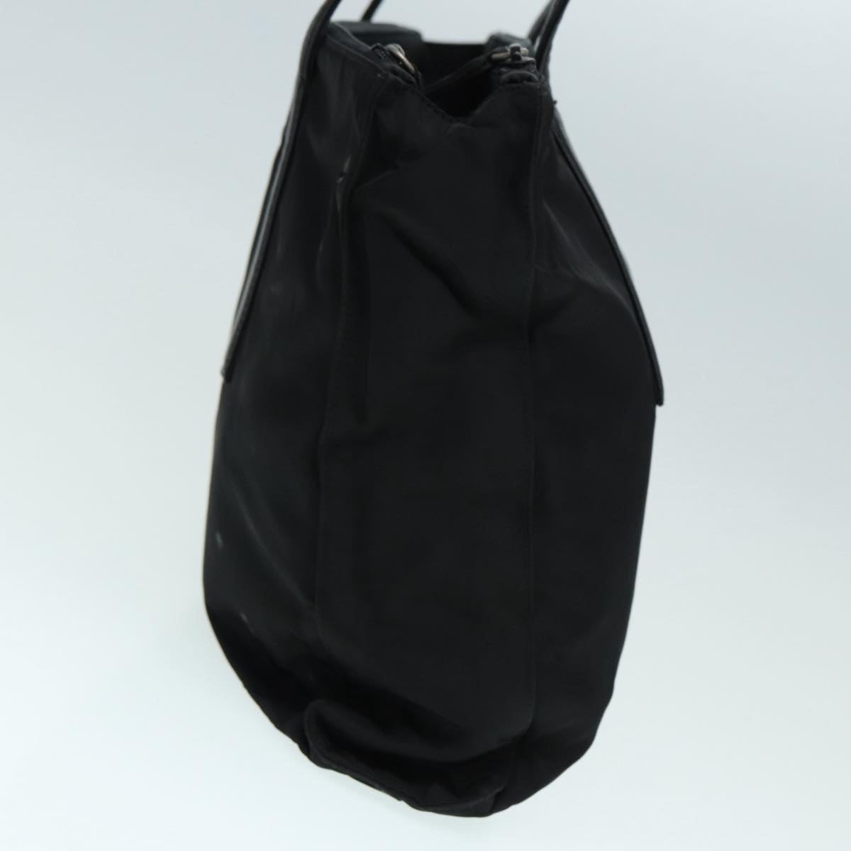 Luxury Prada Tote Bag Nylon Black Silver ep5423