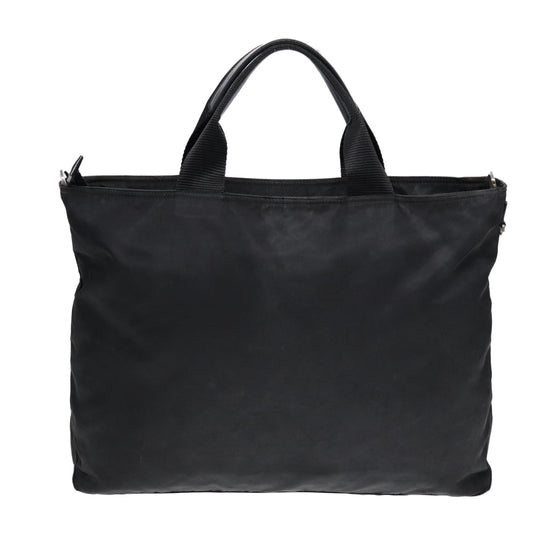 Luxury Prada Tote Bag Nylon 2way Black Silver ep5682