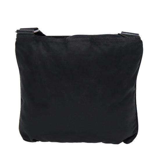 Luxury Prada Shoulder Bag Nylon Black Silver ep5690