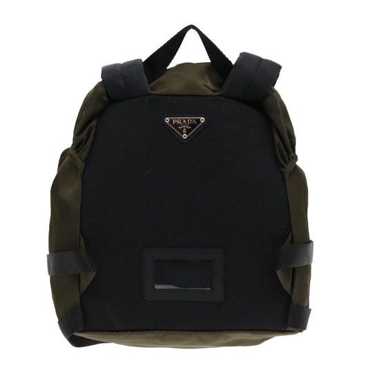 Luxury Prada Backpack Nylon Khaki Silver ep5764