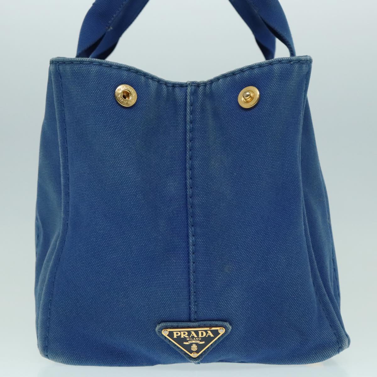 Luxury Prada Canapa MM Hand Bag Canvas Blue ep6033