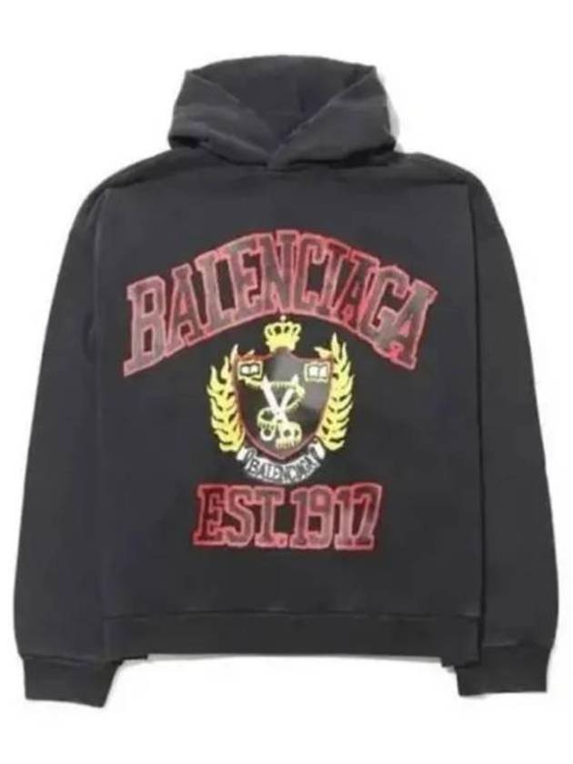 Luxury Balenciaga DIY College Medium Fit Hoodie Black