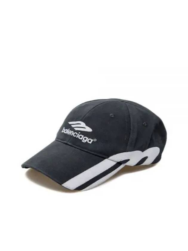Luxury Balenciaga 3B Sports Icon Ball Cap Black