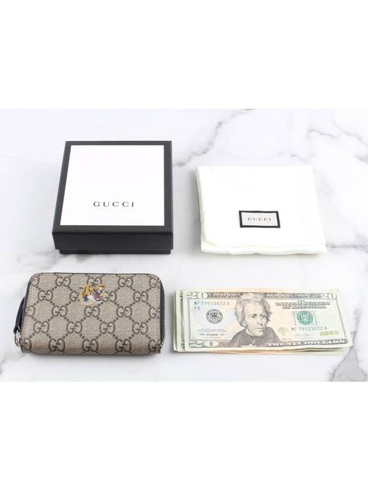 Luxury Gucci Trending 2025 GG Supreme Zipper Card Case