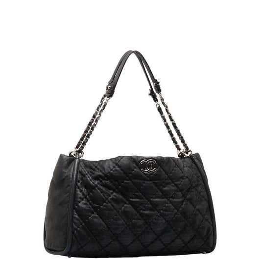 Chanel Matrases Coco Chain Tote Bag Shoulder Bag Black S Chanel