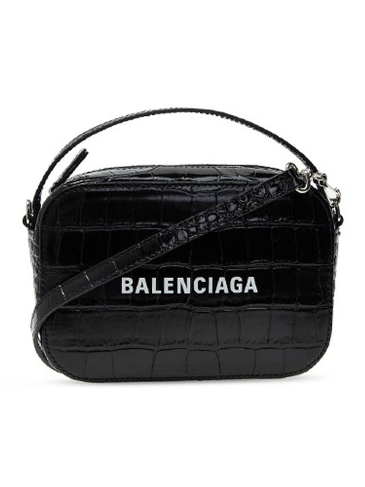 Luxury Balenciaga Logo Camera Cross Bag Black