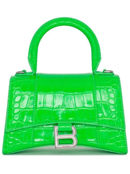 Luxury Balenciaga Hourglass Tote Bag Green