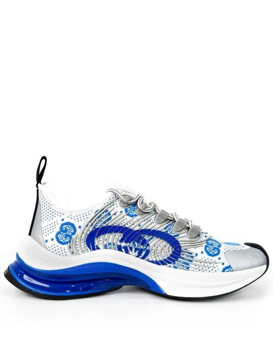 Luxury Gucci Trending 2025 35 5 Luxury Gucci Trending 2025 Women Run Monogram Knit Sneakers White Blue