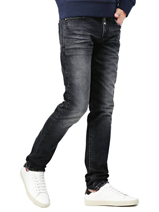 Luxury Saint Laurent Men's Washed Slim Jeans Black
